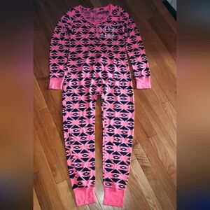 VINTAGE VICTORIA'S SECRET LARGE PINK AZTEC LONG JOHN/LONG JANE NICE CONDITION